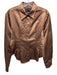Cynthia Rowley Size L Brown Cotton & Silk Button Up Pleat Detail Long Sleeve Top Brown / L