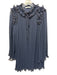Rebecca Taylor Size M Black & Brown Polyester Accordian Pleats Tie V Neck Dress Black & Brown / M