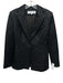 Veronica Beard Size 4 Black No Fabric Tag Satin Diamond Quilt One Button Jacket Black / 4