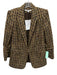 Veronica Beard Size 4 Yellow, Brown & Green No Fabric Tag Double Breast Jacket Yellow, Brown & Green / 4