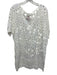 Johnny Was Size L White Cupra Rayon Short Sleeve Cut Out Embroidered Tunic Top White / L