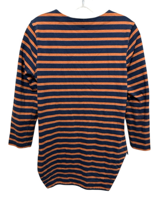 Veronica Beard Size M Navy, Orange & Blue Cotton Long Sleeve Layered Dress Navy, Orange & Blue / M