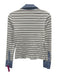 Veronica Beard Size S Blue, Brown, White Pima Cotton Long Sleeve Stripe Top Blue, Brown, White / S