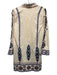Figue Size S Cream, Blue, Orange Cotton Long Sleeve Geometric Print Mini Dress Cream, Blue, Orange / S