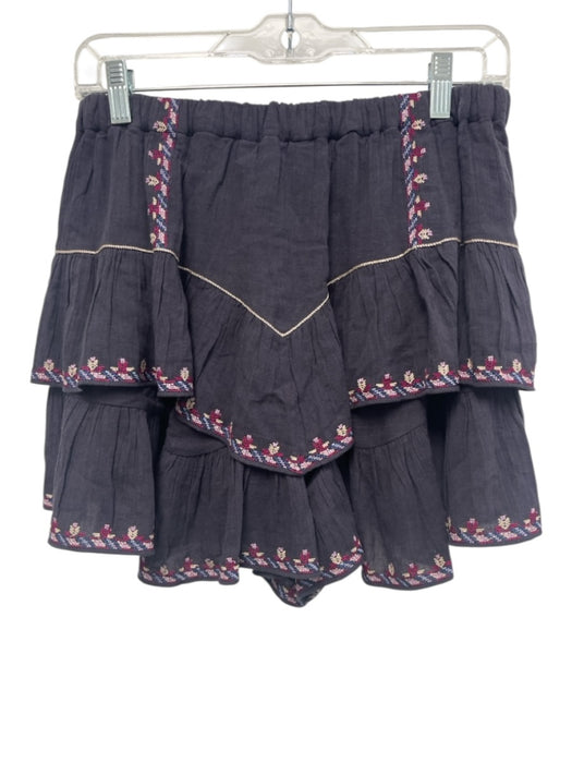 Marant Etoile Size 40 Purple, Pink, Blue Cotton Elastic Waistband Shorts Purple, Pink, Blue / 40