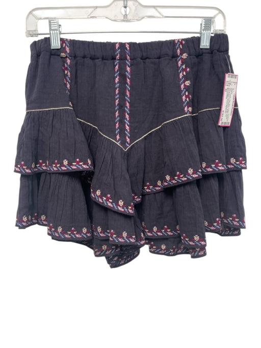 Marant Etoile Size 40 Purple, Pink, Blue Cotton Elastic Waistband Shorts Purple, Pink, Blue / 40