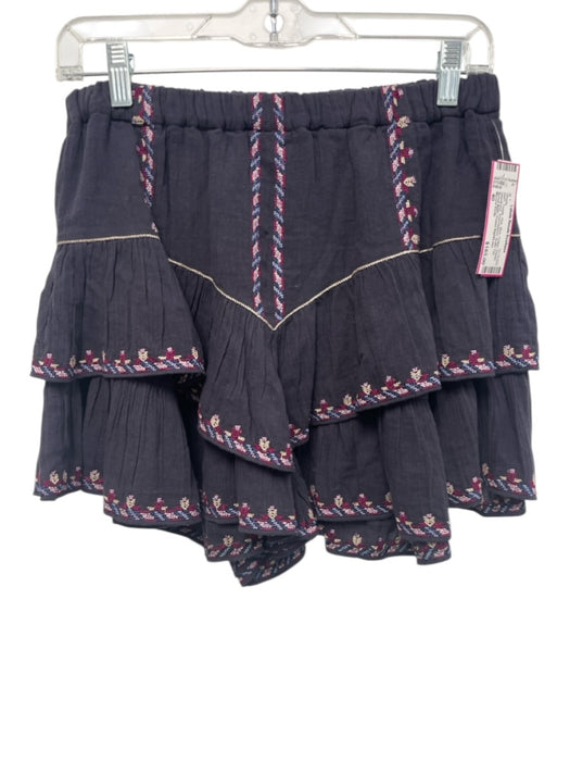 Marant Etoile Size 40 Purple, Pink, Blue Cotton Elastic Waistband Shorts Purple, Pink, Blue / 40