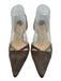 Jimmy Choo Shoe Size 39.5 Gray Suede Pointed Toe Slingback embossed detail Pumps Gray / 39.5