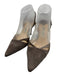 Jimmy Choo Shoe Size 39.5 Gray Suede Pointed Toe Slingback embossed detail Pumps Gray / 39.5