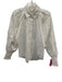 Veronica Beard Size 4 White Cotton Long puff sleeve Crochet Lace Blouse Top White / 4