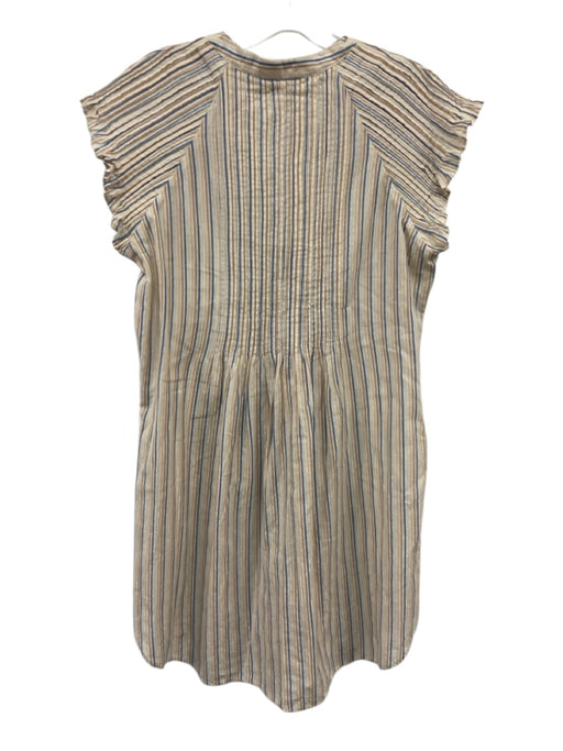 Veronica Beard Size S Beige, Blue, & Multi Cotton & Lurex Short Sleeve Dress Beige, Blue, & Multi / S