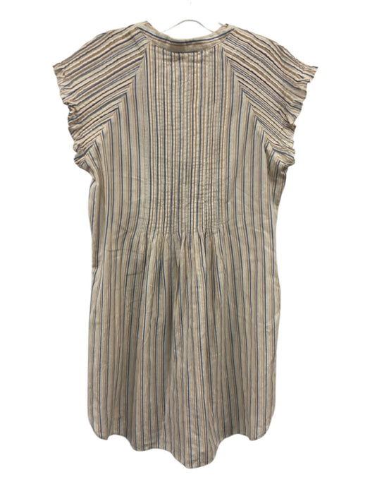 Veronica Beard Size S Beige, Blue, & Multi Cotton & Lurex Short Sleeve Dress Beige, Blue, & Multi / S