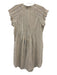 Veronica Beard Size S Beige, Blue, & Multi Cotton & Lurex Short Sleeve Dress Beige, Blue, & Multi / S