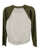 Veronica Beard Jeans Size XS Green & White Pima Cotton Long puff sleeve Top Green & White / XS