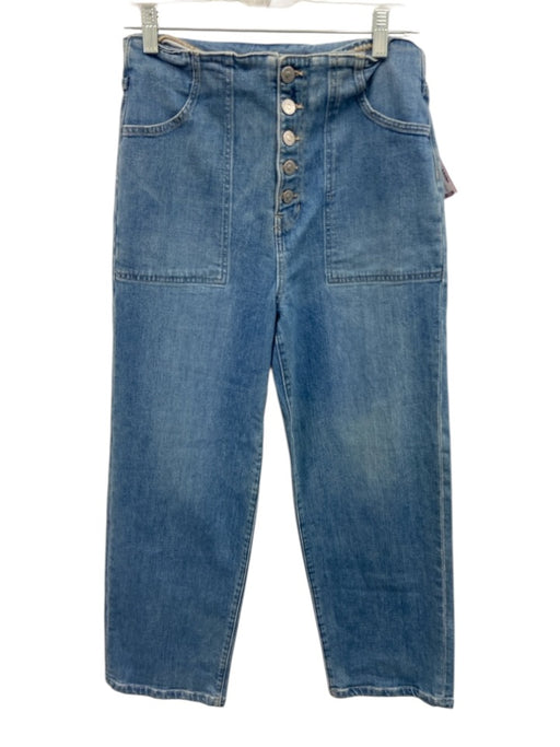 Veronica Beard Jeans Size 28 Medium Wash Cotton Denim Button Fly High Rise Jeans Medium Wash / 28