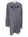 Pearl by Lela Rose Size Large Blue, Black, Brown Cotton Blend Long Sleeve Dress Blue, Black, Brown / Large