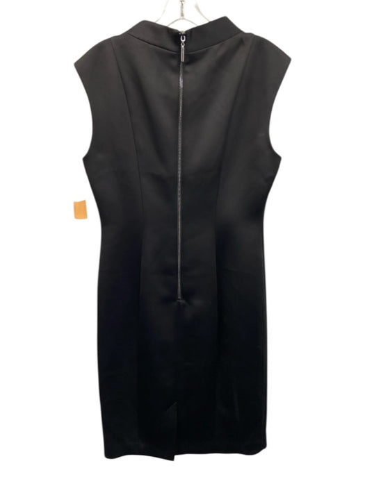 Badgley Mischka Size M / 10 Black Polyester Blend Sleeveless Mock Neck Dress Black / M / 10