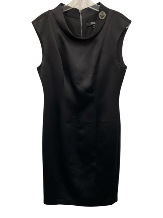 Badgley Mischka Size M / 10 Black Polyester Blend Sleeveless Mock Neck Dress Black / M / 10