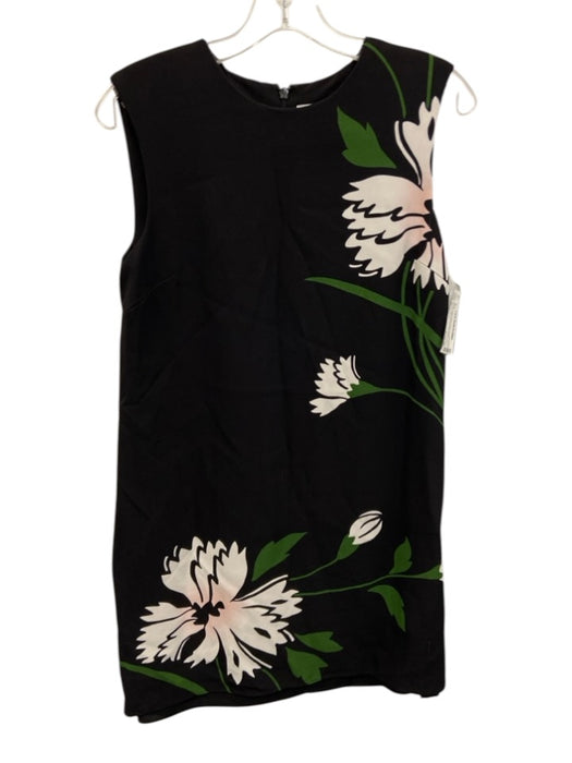 Veronica Beard Size 4 Black, White, Green Viscose Blend Floral Sleeveless Dress Black, White, Green / 4