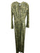 Veronica Beard Size 6 Green & Blue Silk Blend Botanical Tie Back Maxi Dress Green & Blue / 6