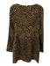 Veronica Beard Size 4 Black & Brown Cotton Blend Crepe Tiger Square Neck Dress Black & Brown / 4