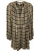 Veronica Beard Size 4 Green, Blue, Beige Flannel Plaid Zip & Button Dress Green, Blue, Beige / 4