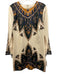 Veronica Beard Size 8 Cream, Green, Blue Polyester Satin Abstract Back Zip Dress Cream, Green, Blue / 8