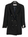 Veronica Beard Size 4 Black Double Breasted Zip Blazer Dress Black / 4