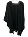 St John Caviar Size One Size Black Wool Blend Leather trim Poncho Jacket Black / One Size