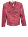 Veronica Beard Size 4 Bubblegum PU Leather silver tone hardware Pockets Jacket Bubblegum / 4