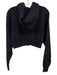 Kith Size S Navy Blue Cotton Cropped Snap Buttons Hoodie Sweater Navy Blue / S