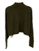Staud Size M Olive Green Cashmere Ribbed Knit Mock Neck Half Zip Sweater Olive Green / M