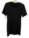 Veronica Beard Size S Black Cotton Blend Princess Seams Shift Short Sleeve Dress Black / S