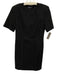 Veronica Beard Size S Black Cotton Blend Princess Seams Shift Short Sleeve Dress Black / S