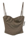 House of CB Size S Beige Polyester Adjustable Straps Bustier Top Beige / S