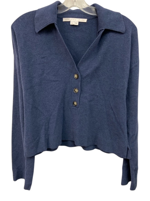 Veronica Beard Size S Blue Polyamide Blend Collared Long Sleeve Sweater Blue / S