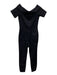 3X1 Size S Dark Wash Cotton Blend Off Shoulder Short Sleeve slim leg Jumpsuit Dark Wash / S