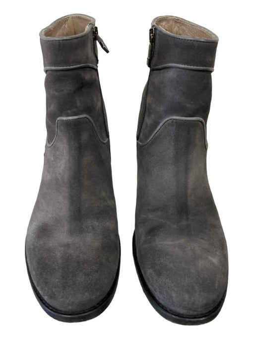 Alberto Fermani Shoe Size 39 Gray Suede round toe Ankle Interior Zip Booties Gray / 39