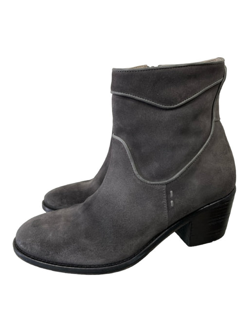 Alberto Fermani Shoe Size 39 Gray Suede round toe Ankle Interior Zip Booties Gray / 39