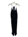 Amanda Uprichard Size S Black Polyester Spaghetti Strap V Neck Jumpsuit Black / S