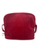 Fendi Red Coated Canvas & Leather Stripe Zip Top Crossbody Strap Bag Red / S