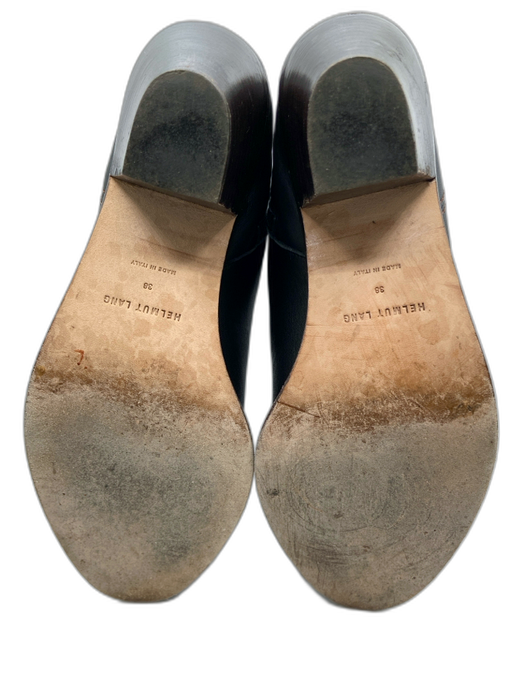 Helmut Lang Shoe Size 38 Black & Brown Lambskin contrast stitch Side Zip Booties Black & Brown / 38