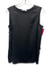 Vince Size S Black Silk Sleeveless Tank Round Neck Raw Edge Top Black / S
