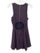 Elizabeth & James Size 4 Purple Polyester & Viscose Sleeveless V Neck Mini Dress Purple / 4