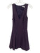 Elizabeth & James Size 4 Purple Polyester & Viscose Sleeveless V Neck Mini Dress Purple / 4