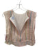 Koch Size M Light Pink & Multi Cotton Metallic Detail Sleeveless Tank Stripe Top Light Pink & Multi / M