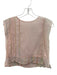 Koch Size M Light Pink & Multi Cotton Metallic Detail Sleeveless Tank Stripe Top Light Pink & Multi / M