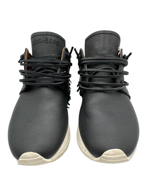 Esse Ut Esse Shoe Size 40 Black Leather Fringe Leather Laces Low Top Sneakers Black / 40