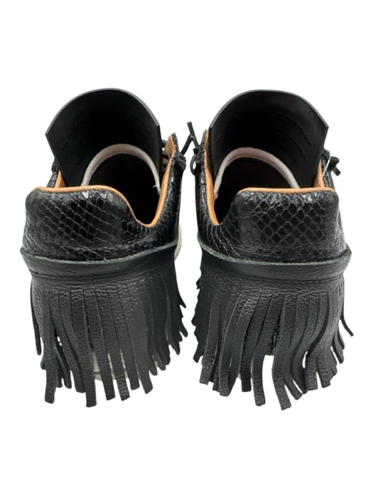 Esse Ut Esse Shoe Size 40 Black Leather Fringe Leather Laces Low Top Sneakers Black / 40