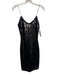 Armani Exchange Size 4 Black Polyamide Spaghetti Strap Sequin Midi Dress Black / 4